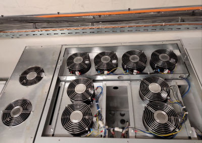 OCR Maintenance Électronique pour son client ENGIE, remplace des turbines de ventilation et des condensateurs de filtrage DC pour 2 onduleurs RIELLO MPT 100 kVA n° 5