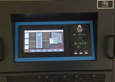 OCR Maintenance Electronque remplace de 2 onduleurs RIELLO Multi Sentry 30Kva par un onduleur OCR modulaire 3 x 15 Kva pour le Palais de justice.